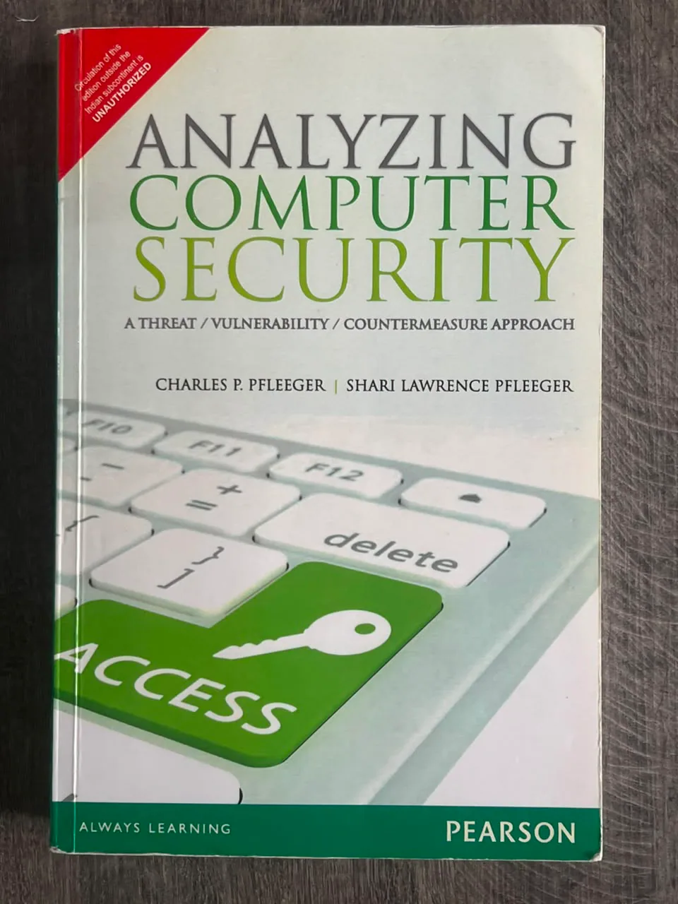 Cover of Analyzing Computer Security: A Threat / Vulnerability / Countermeasure Approach